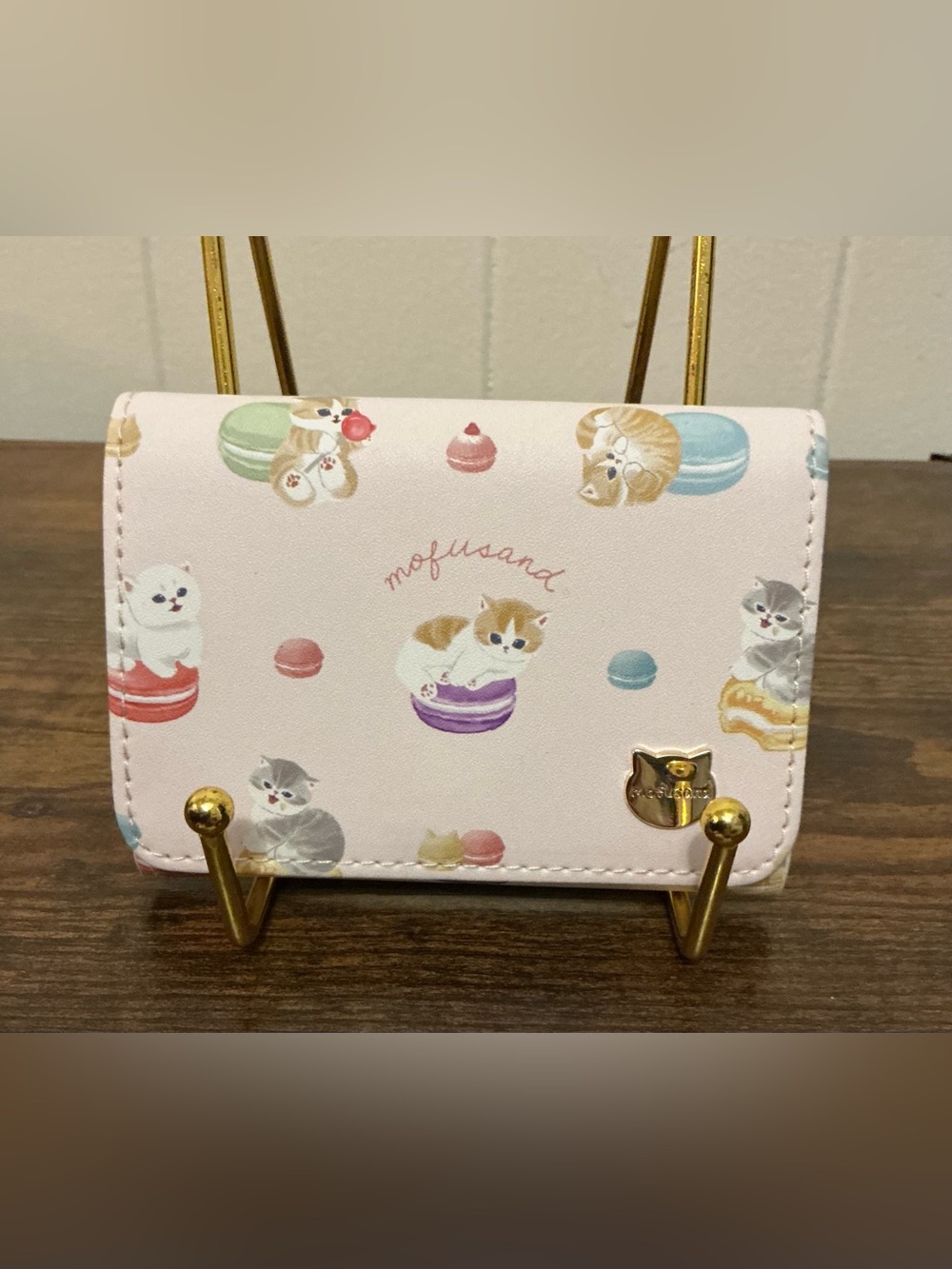 Mofusand Card Case in the Pastel Macaron Design Faux Leather Marimocraft Wallet